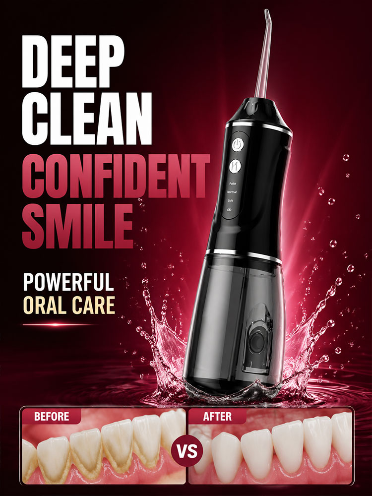 Oral Irrigator Flosser - Portable Oral Irrigator with 3 Cleaning