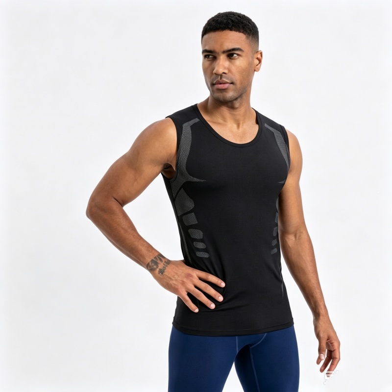 Health Wellness Fitness - New Mans Compression Tank Top Men